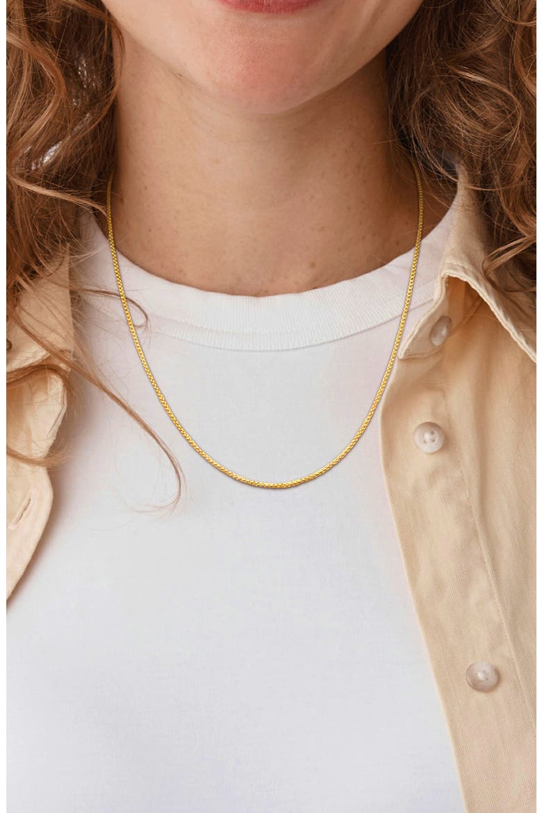 Round Box Link Chain Necklace, 1.60mm, Alternate, color, GOLD