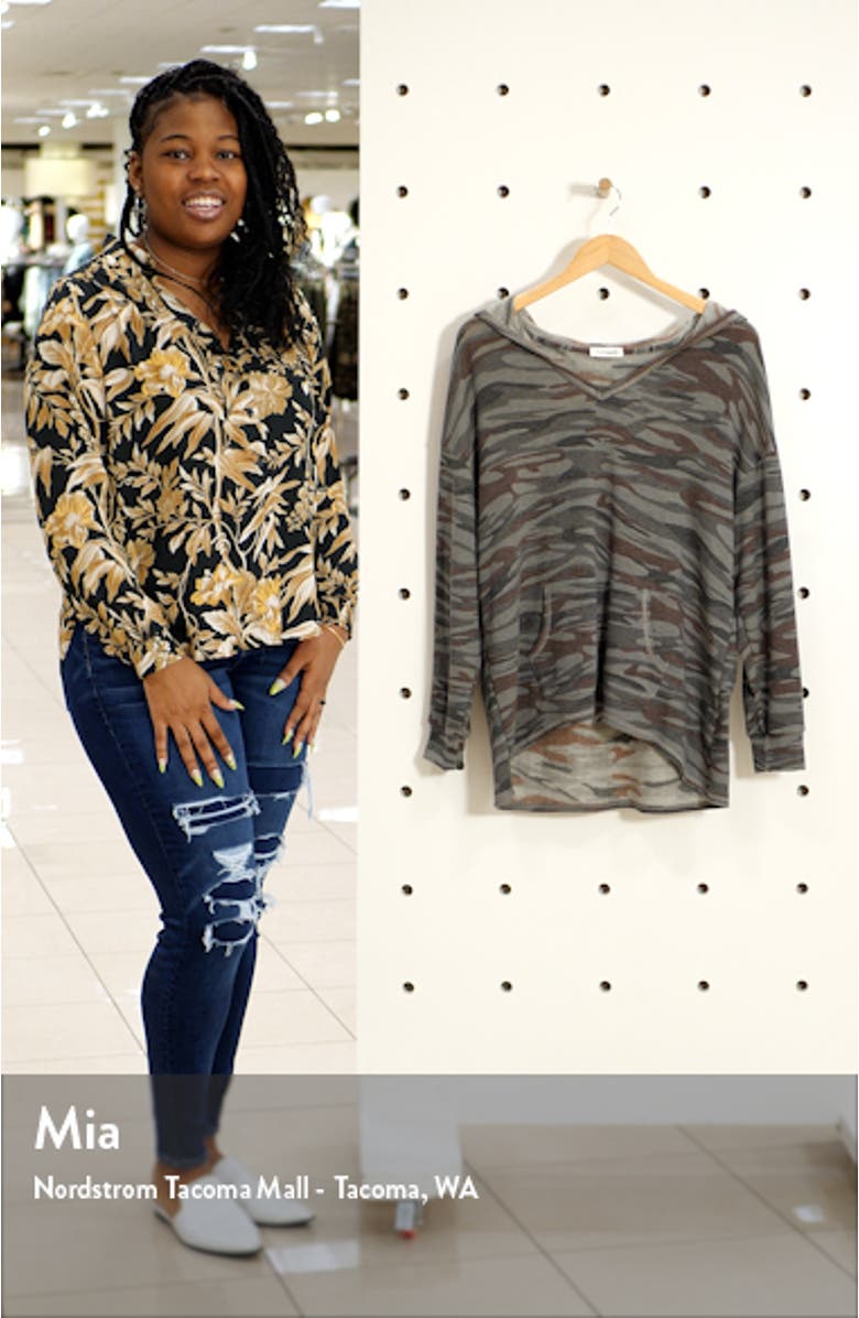 Camo V-Neck Hoodie, sales video thumbnail