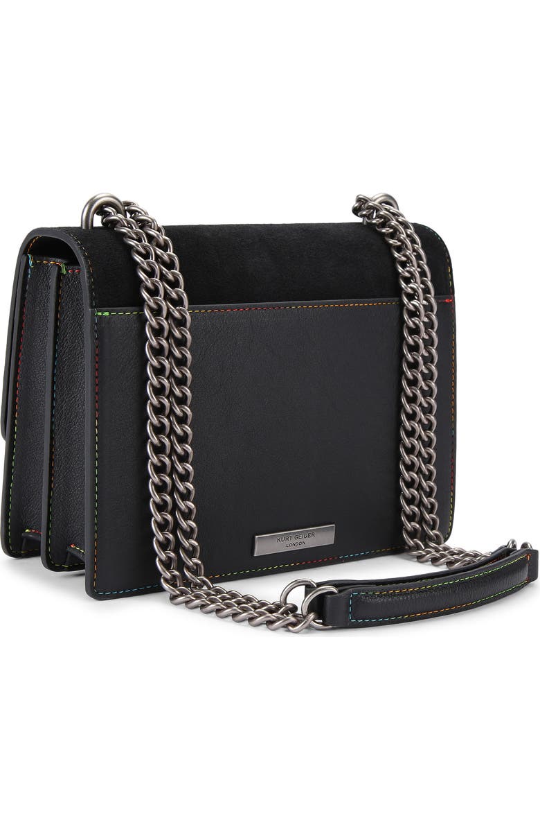 Kurt Geiger London Shoreditch Western Leather Crossbody Bag, Alternate, color, Charcoal