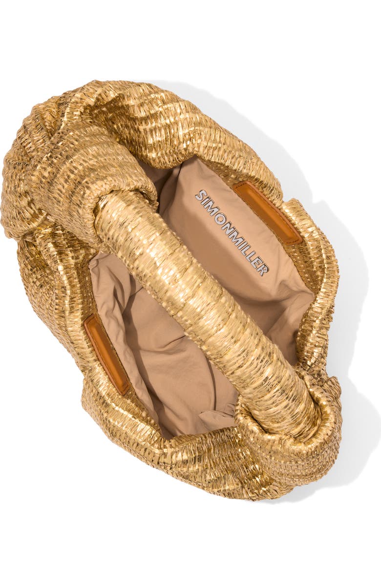 SIMONMILLER Metallic Raffia Lopsy Bag, Alternate, color, Gold/Natural