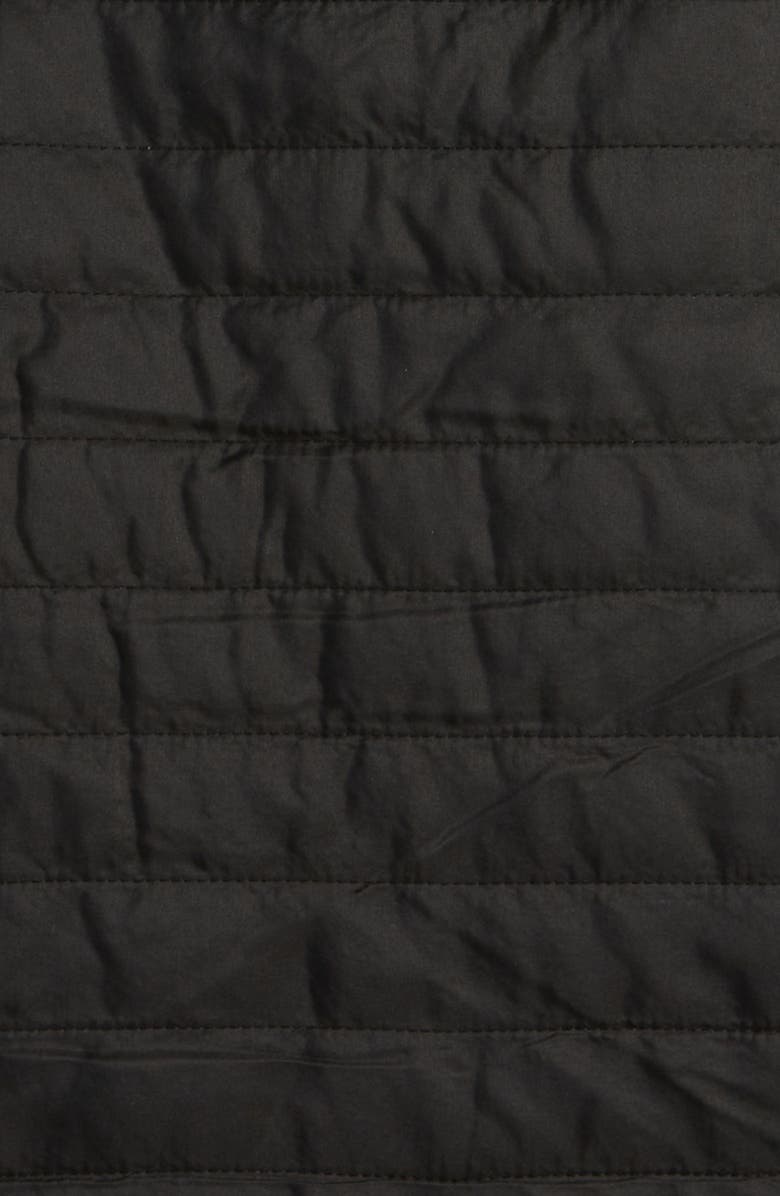 Nordstrom Kids' Convertible Quilted Vest & Zip Hoodie Set, Alternate, color, Black