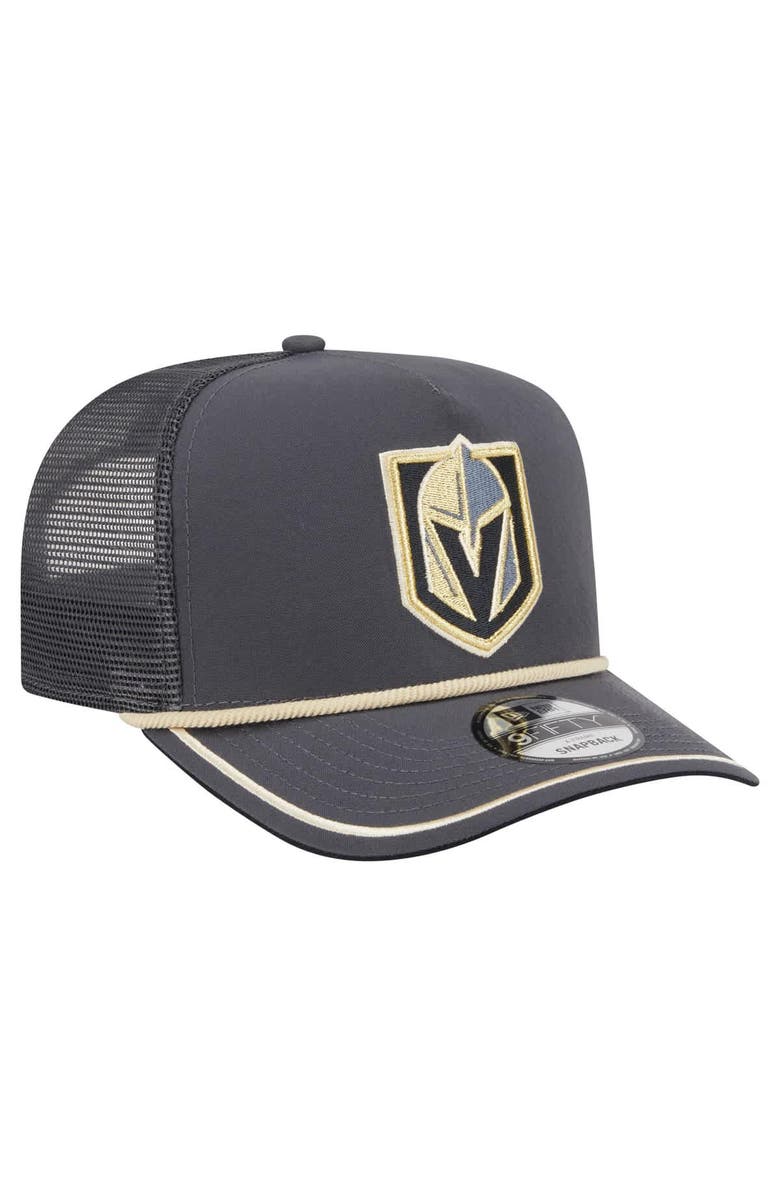 New Era Men's New Era Gray Vegas Golden Knights Vintage Team Rope A-Frame 9FIFTY Snapback Hat, Alternate, color, Gray