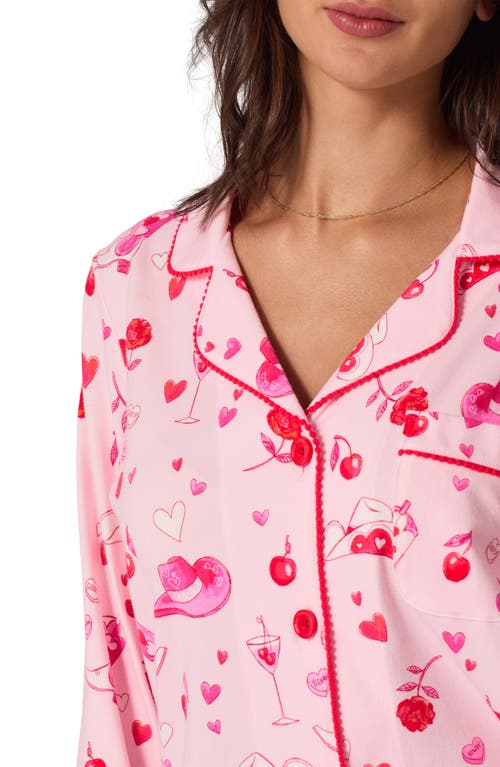 Bedhead Pajamas Print Stretch Organic Cotton Pajamas In Pink