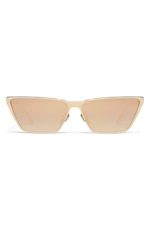 Quay Bad Habit 63mm Oversize Cat Eye Sunglasses In Gold