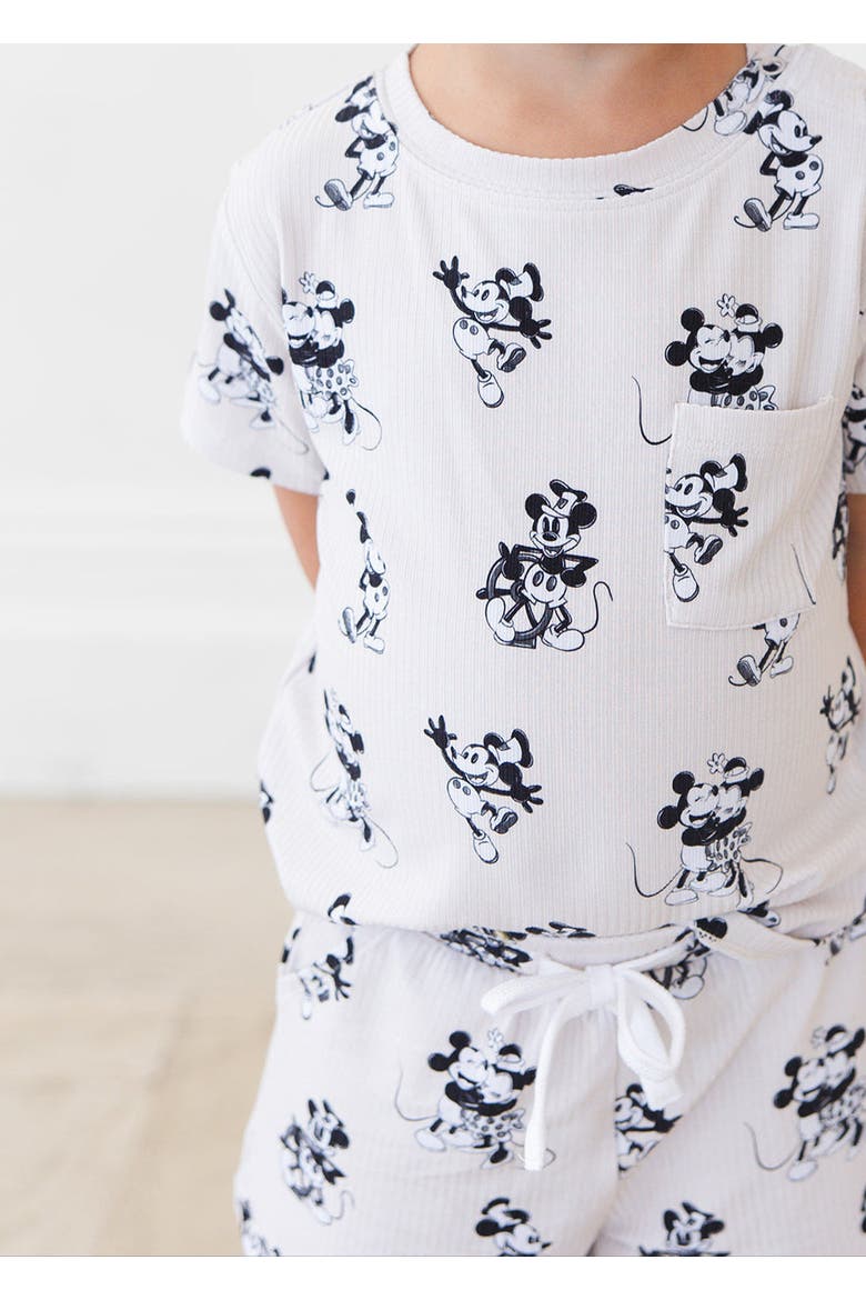 Steamboat Willie T-Shirt & Shorts Set, Alternate, color, Beige