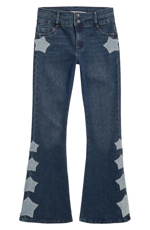 Kids
 Star Studded Flare Leg Jeans (Big Kid)