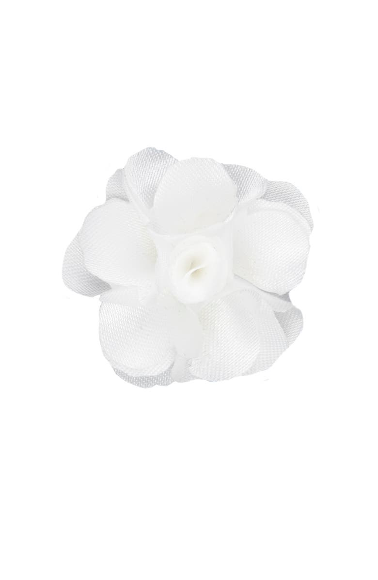 Brooklyn Brigade Men's Flower Lapel Pin, Main, color, White