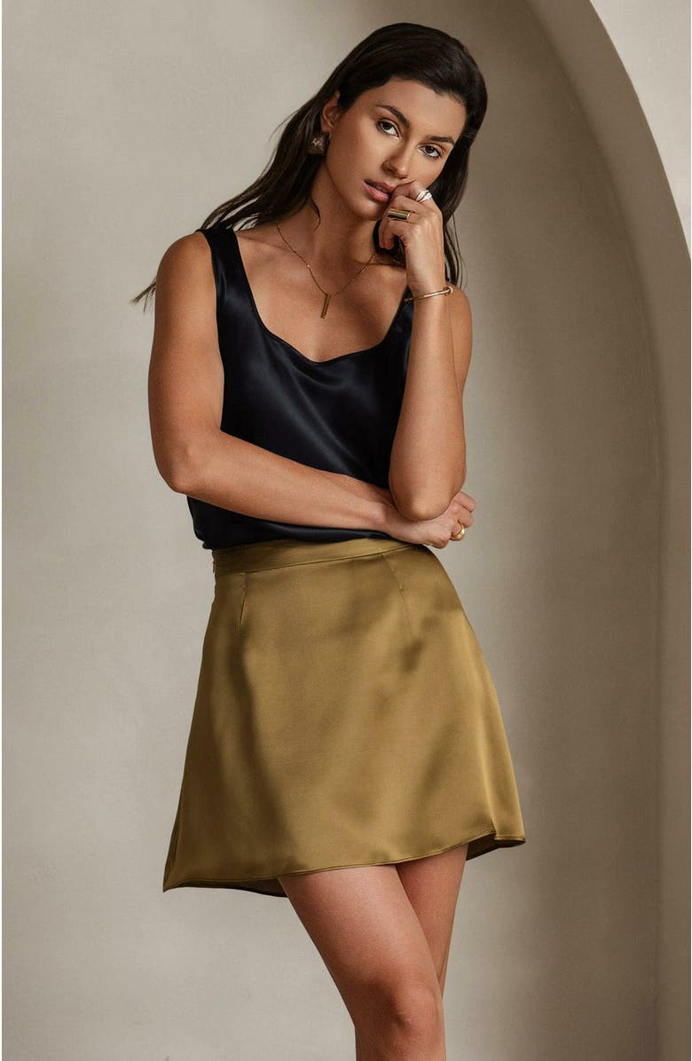 SILKSILKY Pure Silk Wide Straps Camisole, Alternate, color, 