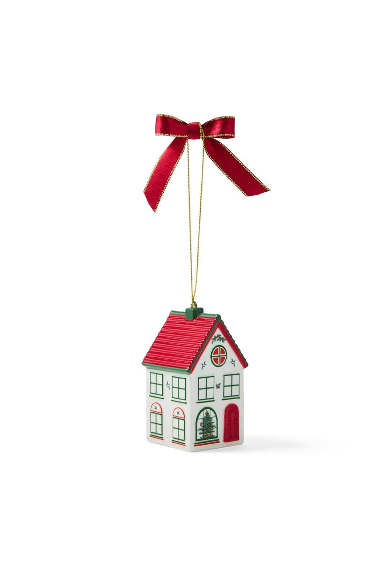 Christmas Tree Village Ornament, Alternate, color, Multi