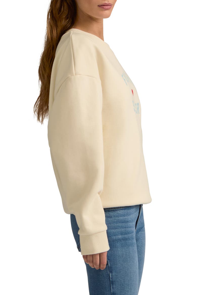 Favorite Sister Graphic Sweatshirt, Alternate, color, GARDENIA W/ BABY BLUE