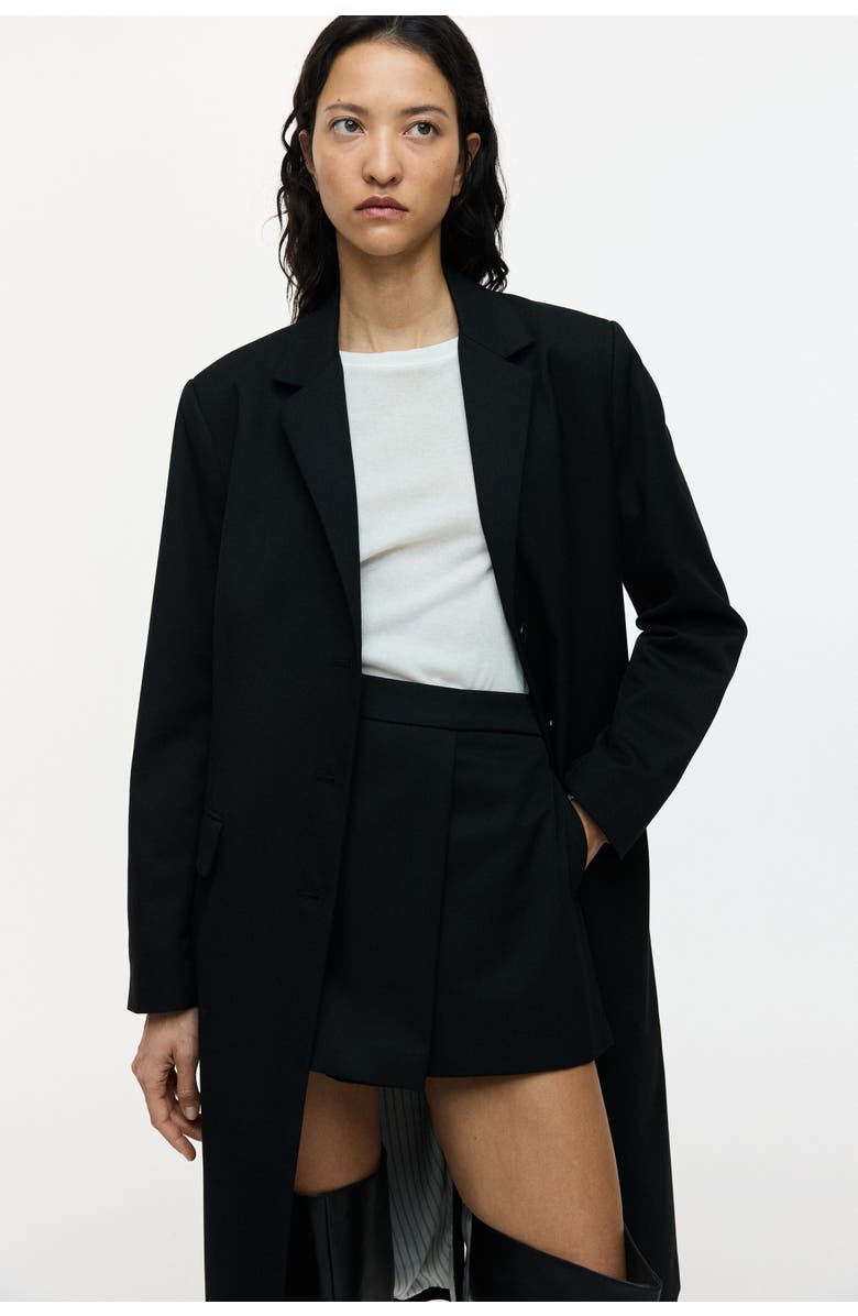 H&M Twill Mini Skort, Alternate, color, Black