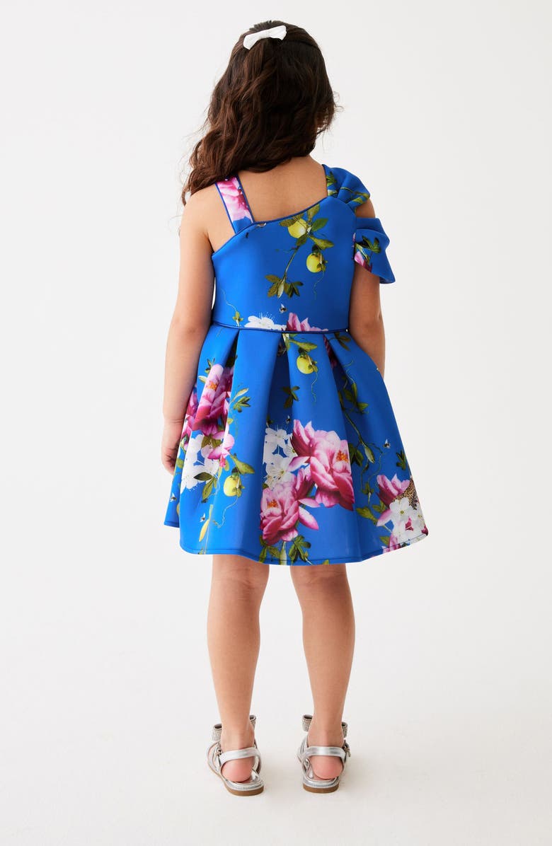 Baker by Ted Baker Kids' Floral Shoulder Bow Scuba Crepe Dress, Alternate, color,
