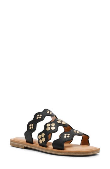 Dolce Vita Dv By  Jatty Scallop Slide Sandal In Black