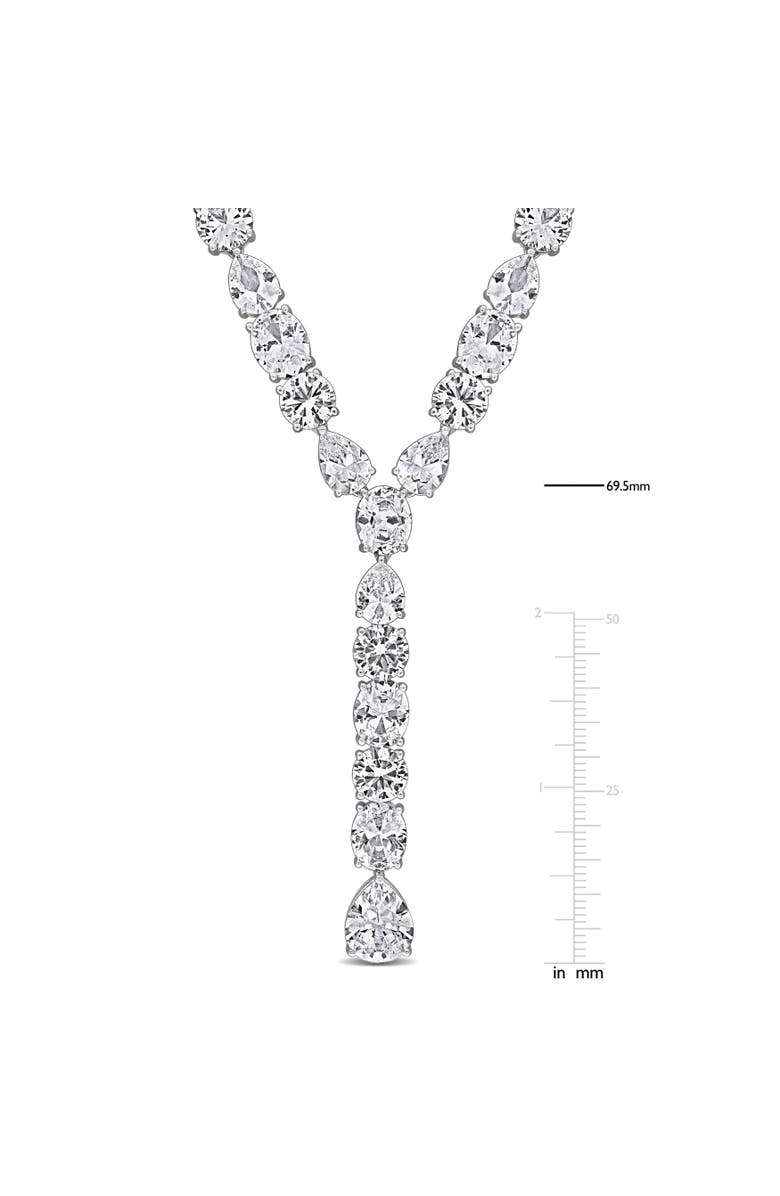 Julianna B. Lab-Created White Sapphire Lariat Necklace, Alternate, color, 