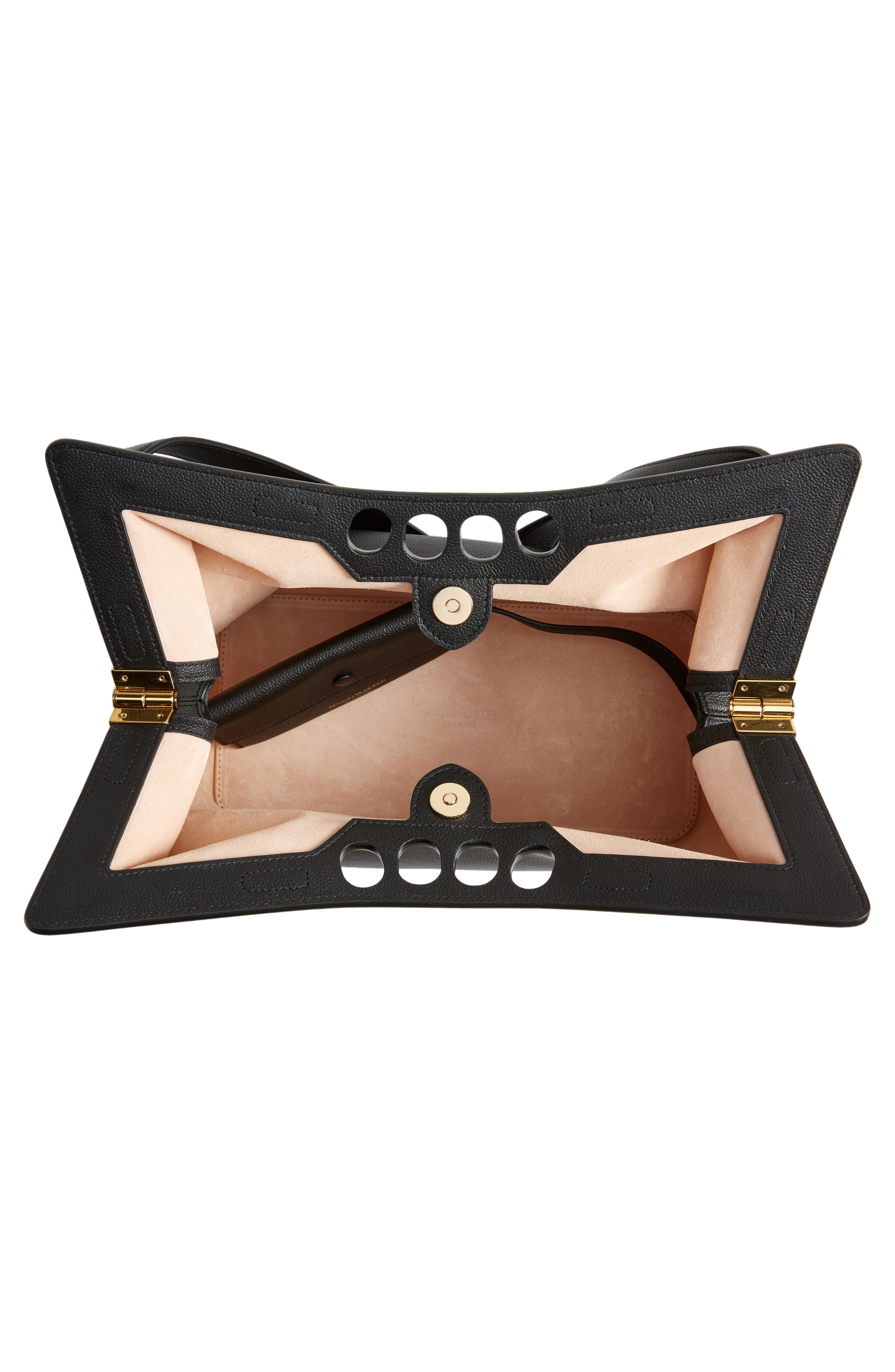 McQueen The Large Peak Leather Shoulder Bag, Alternate, color, 