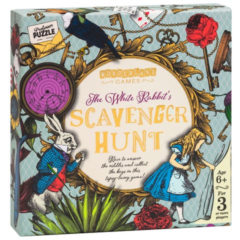 White Rabbit's Scavenger Hunt Wonderland Game Riddles Keys 6+