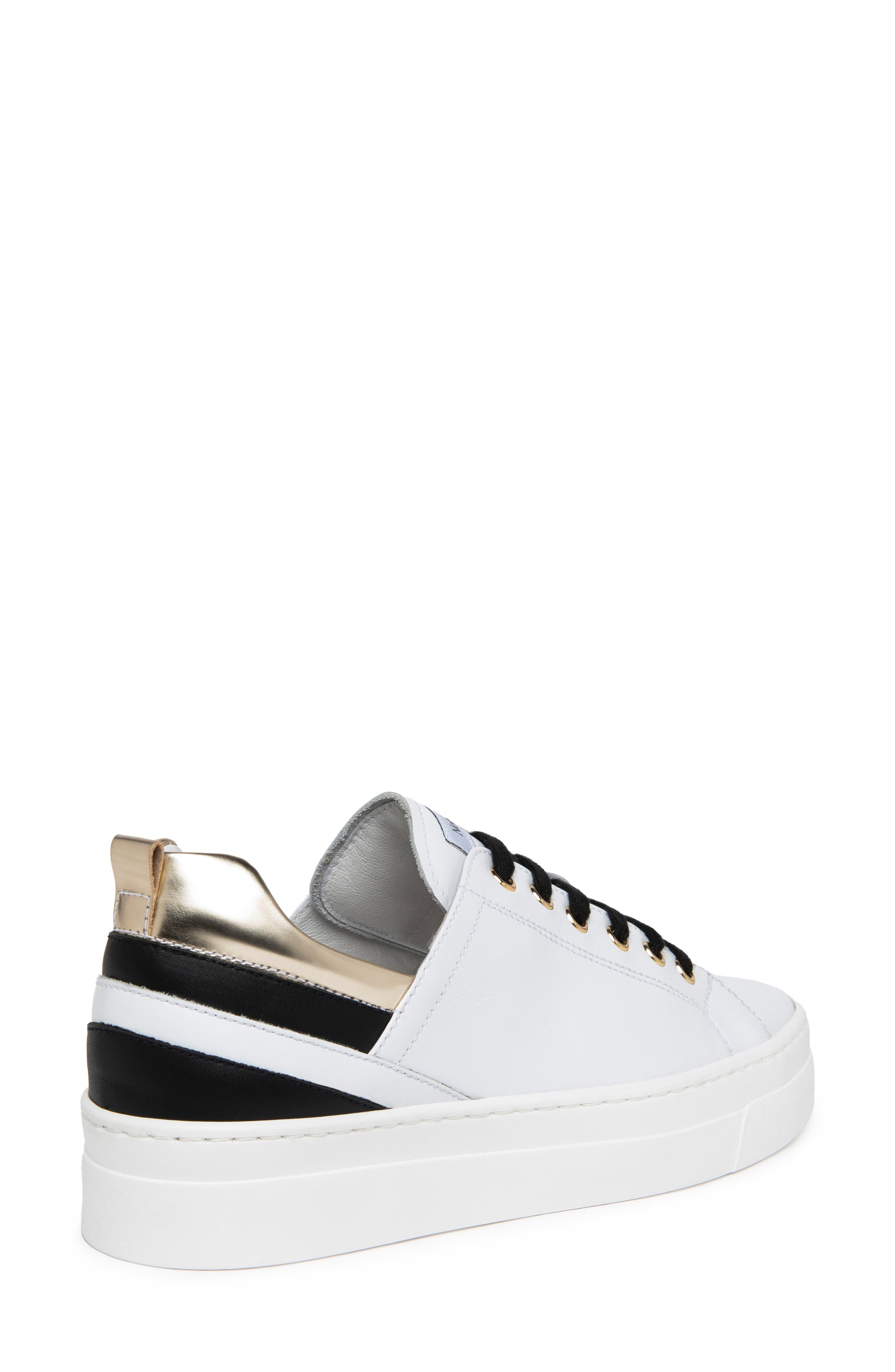 Stripe Platform Sneaker, Alternate, color, WHITE