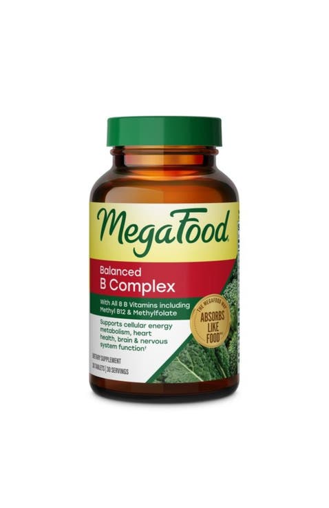 Balanced B Complex with all 8 B Vitamins, Vegan, 30 Tablets