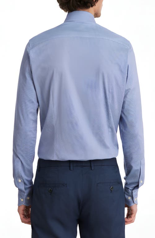 Emanuel Berg 4flex Modern Fit Diamond Print Knit Dress Shirt