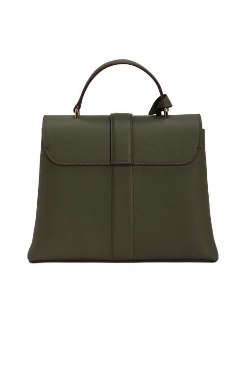 Gorski Leather Bag With Crossbody Strap In Green