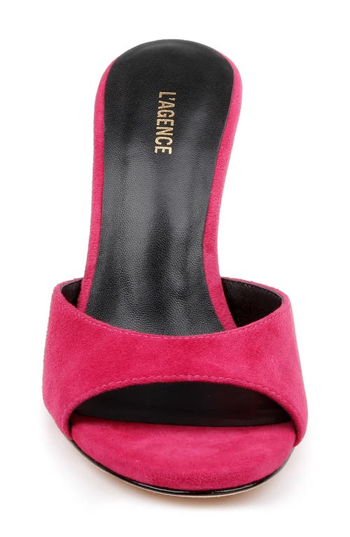 Shop L Agence L'agence Avery Slide Sandal In Rubino Suede