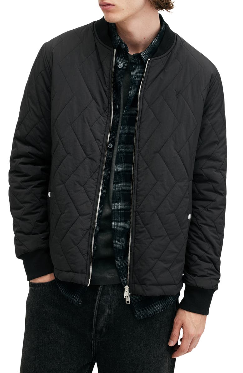 AllSaints Tyk Regular Fit Water Repellent Quilted Jacket, Main, color, 