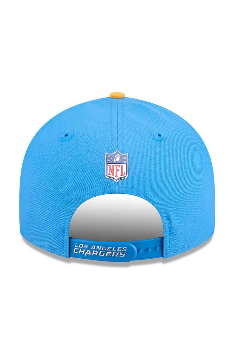 New Era Men's New Era  Powder Blue/Gold Los Angeles Chargers 2026 NFL Draft On Stage Pre-Curved 9FIFTY Snapback Hat, Alternate, color, Powder Blue