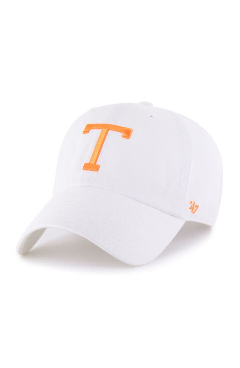 '47 Men's '47 White Tennessee Volunteers Vault Clean Up Adjustable Hat, Main, color,