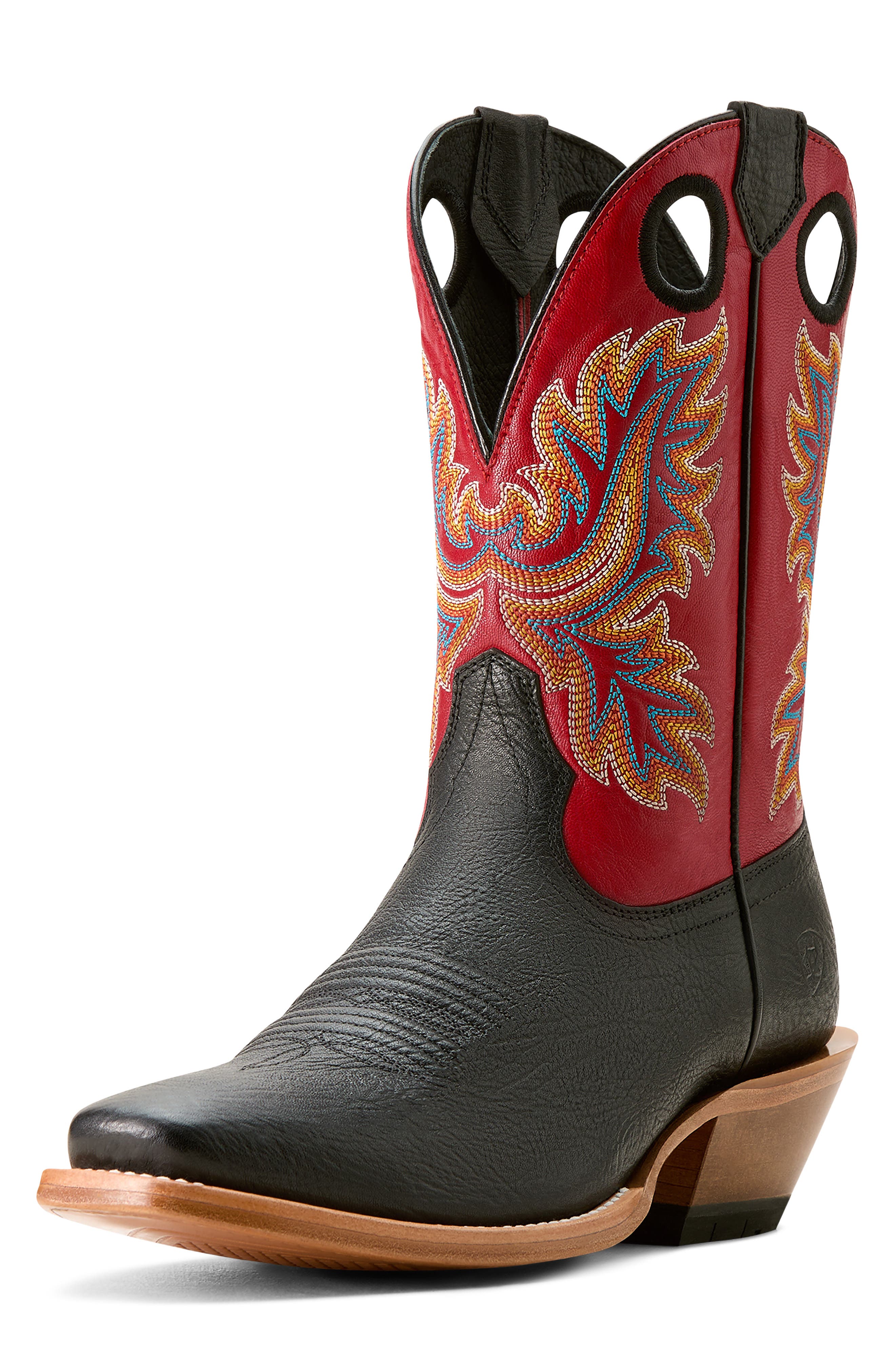 Bronc Stomper Western Boot, Alternate, color, BLACK