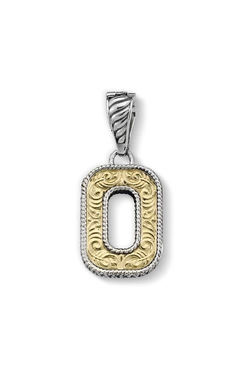 Two-Tone Initial Pendant