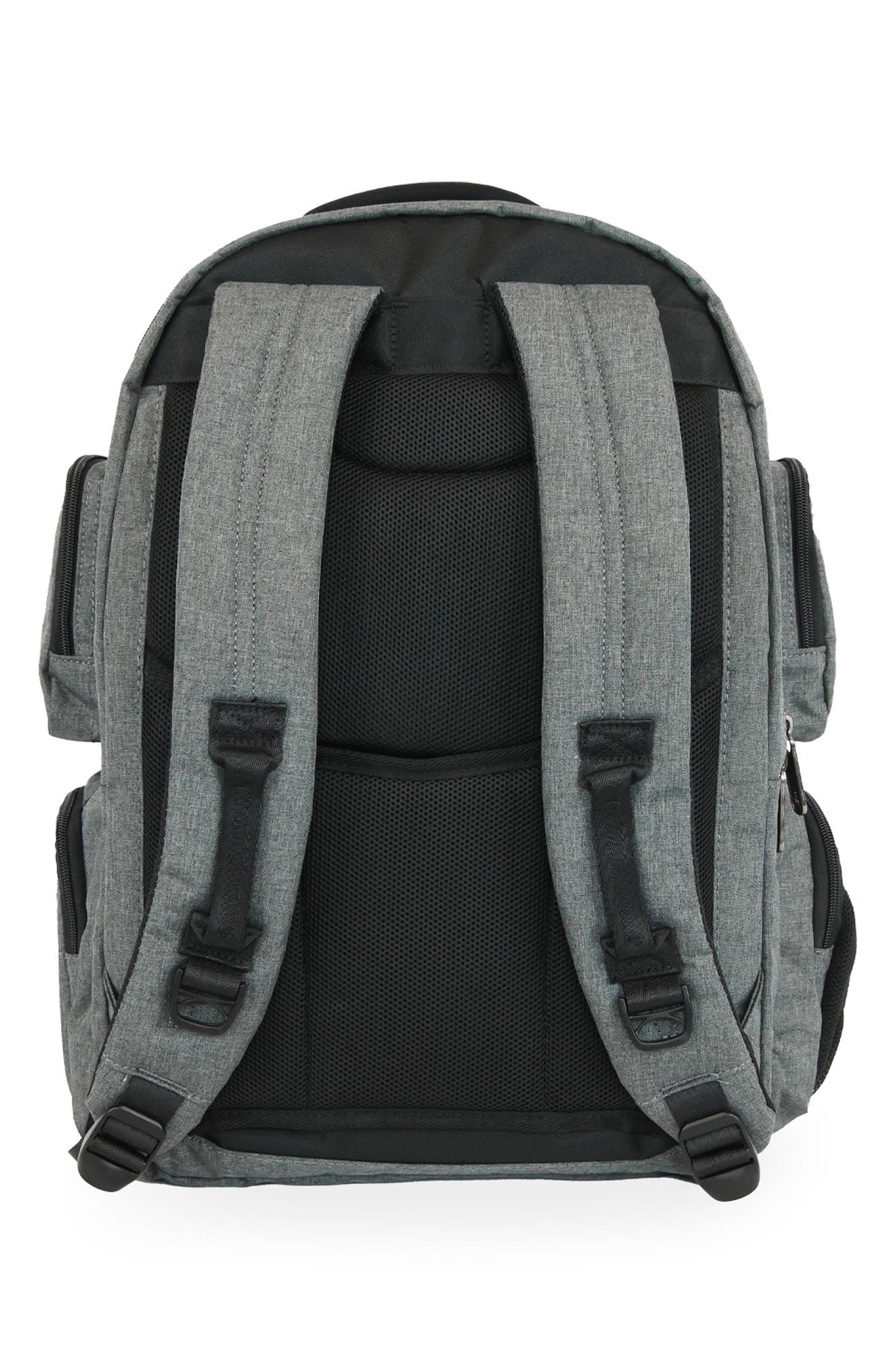 Original Penguin Luca Zip Pocket Backpack, Alternate, color, Grey Crosshatch