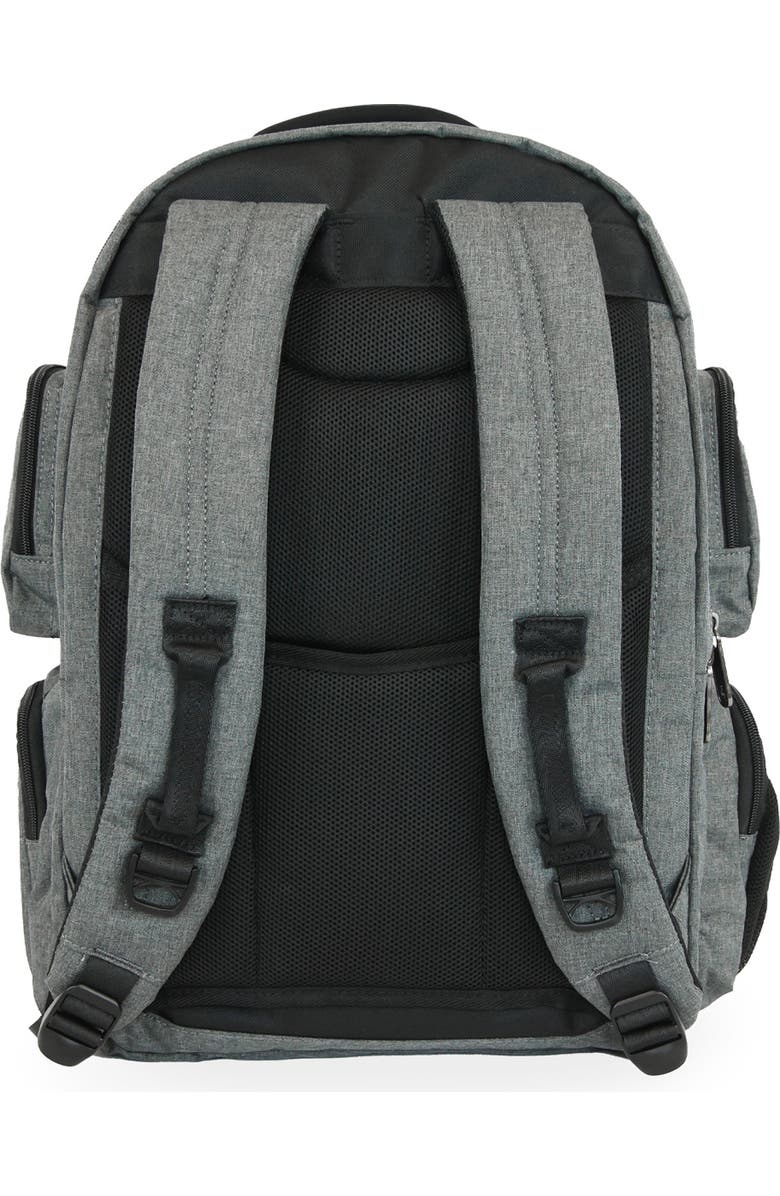 Original Penguin Luca Zip Pocket Backpack, Alternate, color, Grey Crosshatch