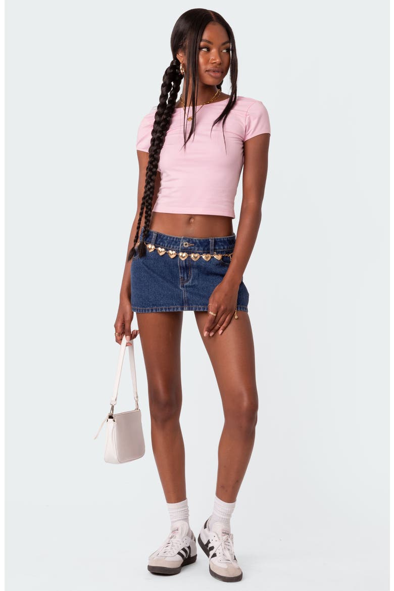 Bambi Open Back Crop T-Shirt, Alternate, color, LIGHT-PINK