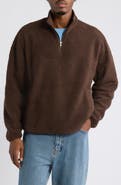 BP. Faux Shearling Quarter Zip Pullover