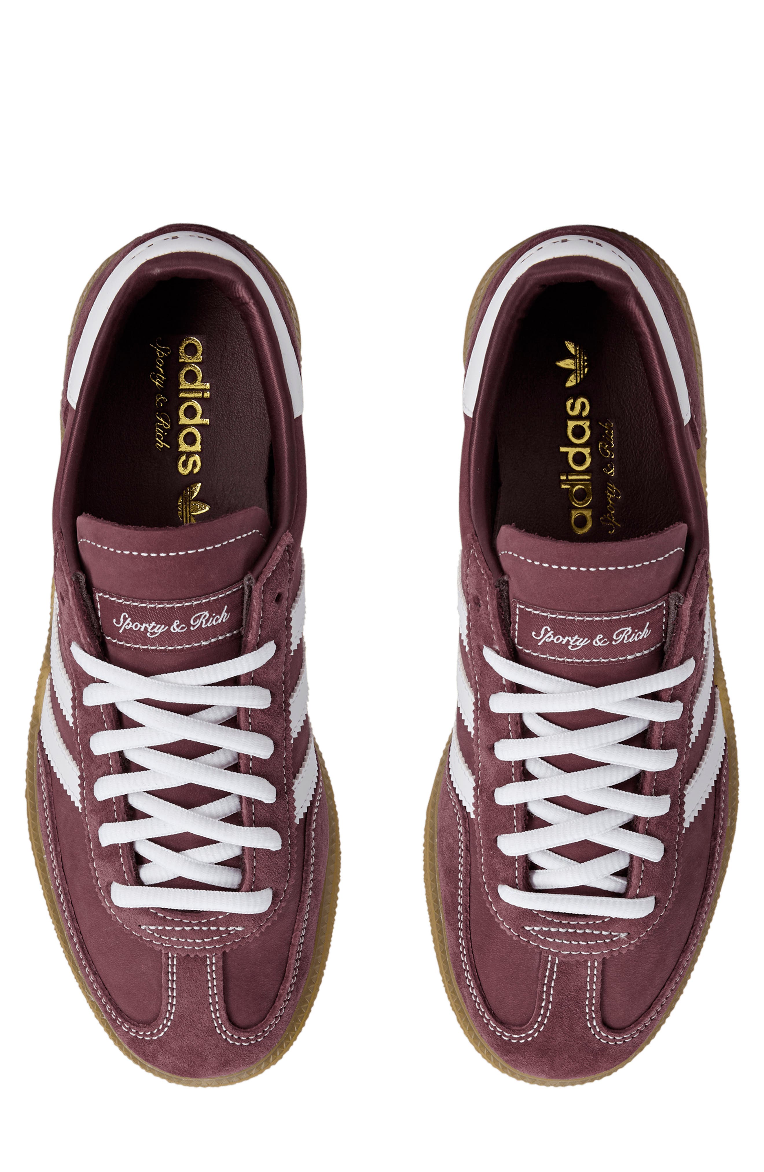 adidas Handball Spezial Sneaker, Alternate, color, Shadow Red/ White