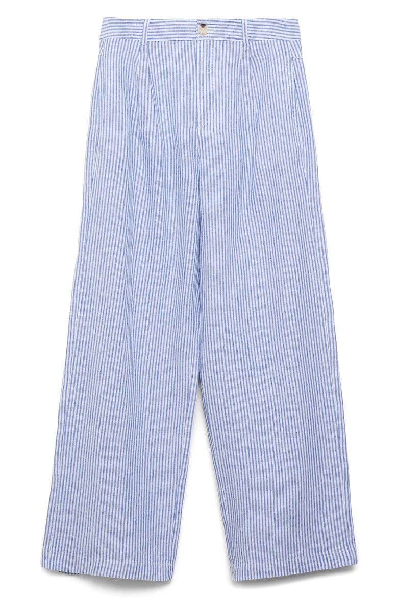 Stripe Linen Blend Pants, Alternate, color, BLUE