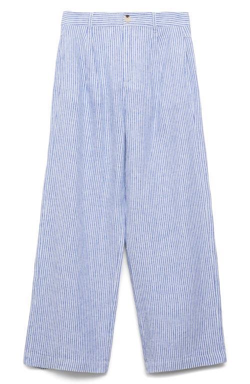 Shop Mango Stripe Linen Blend Pants
