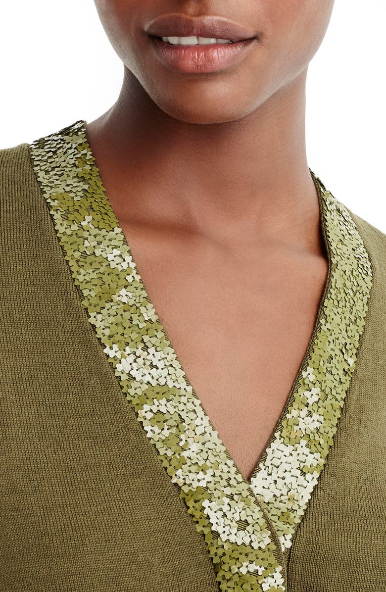 J.Crew Harlow Sequin Placket Cardigan, Alternate, color, 