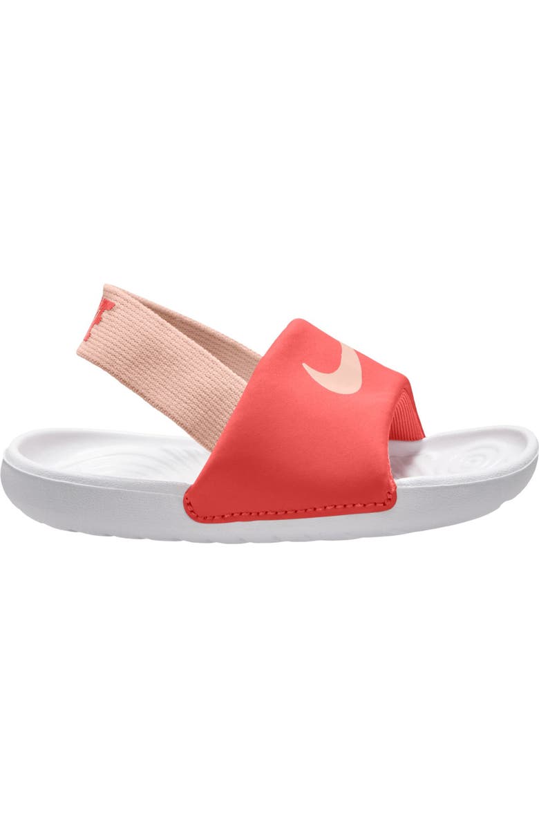 Nike Kids' Kawa Slingback Slide, Main, color, Magic Ember/ Pink/ White