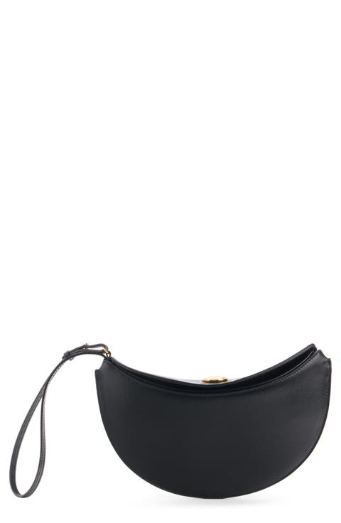 Le Petit Ovalo Leather Clutch