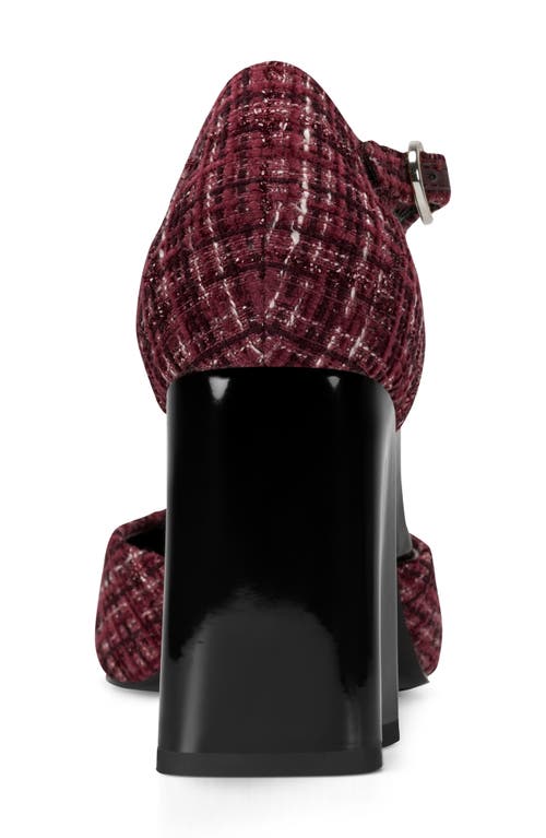 Karl Lagerfeld Paris Sapphira Sequin Ankle Strap Pump In Burgundy