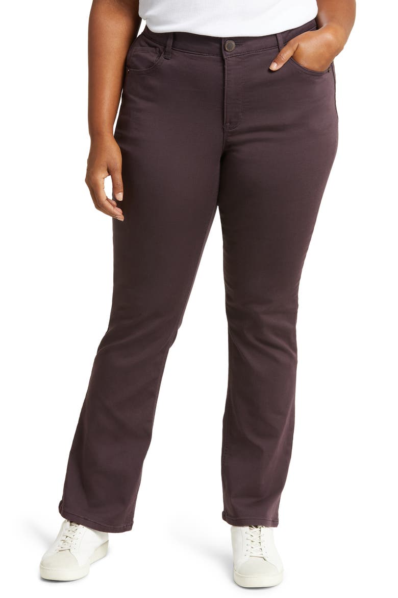 'Ab'Solution High Waist Itty Bitty Bootcut Jeans (Nordstrom Exclusive), Main, color, MALBEC