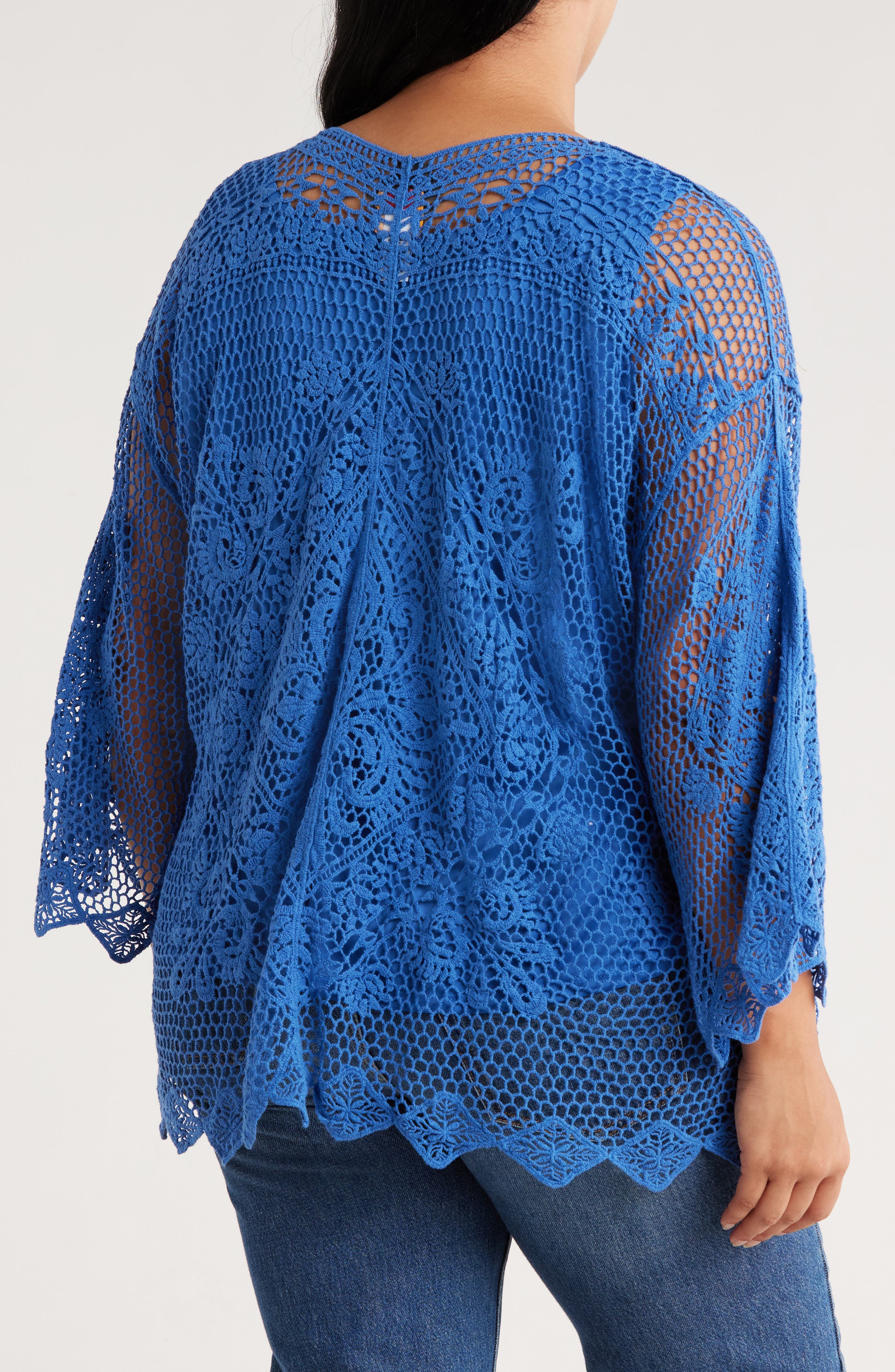 RUBY RD Novelty Cotton Open Stitch Sweater (Women) | Nordstromrack