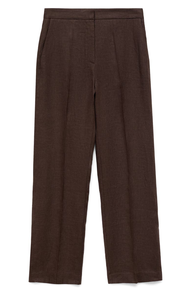 MANGO Tempoli Pleat Front Linen Pants, Main, color, 