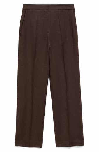 MANGO Tempoli Pleat Front Linen Pants