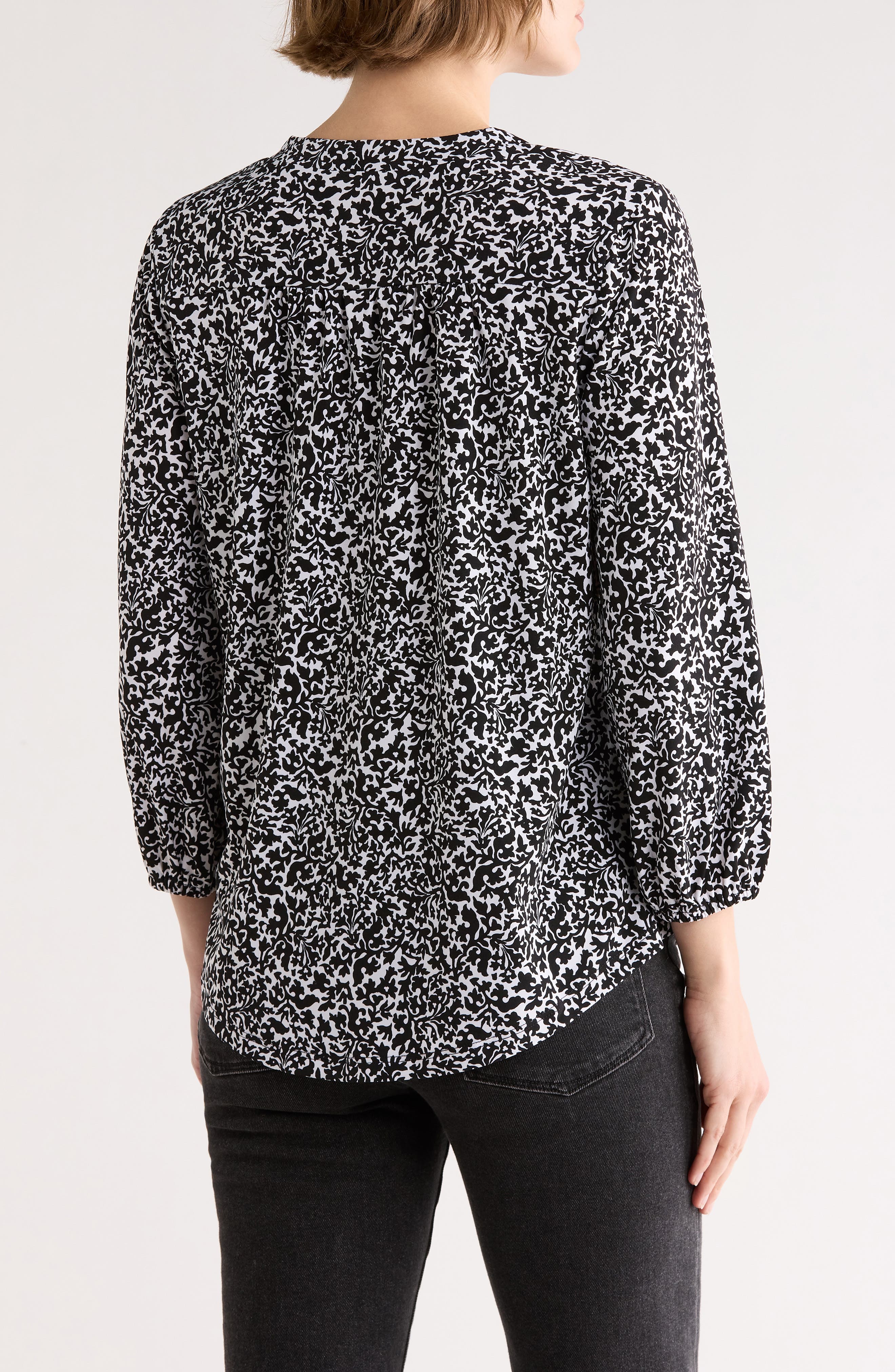 Balloon Sleeve Knit Top - image 2