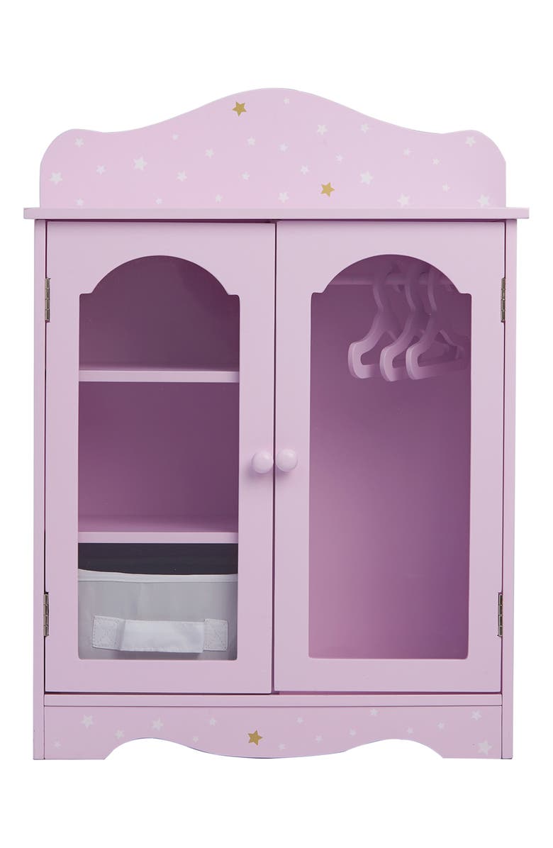 Teamson Kids Olivia's Little World Twinkle Stars Princess Fancy Doll Closet, Alternate, color, Purple/ White