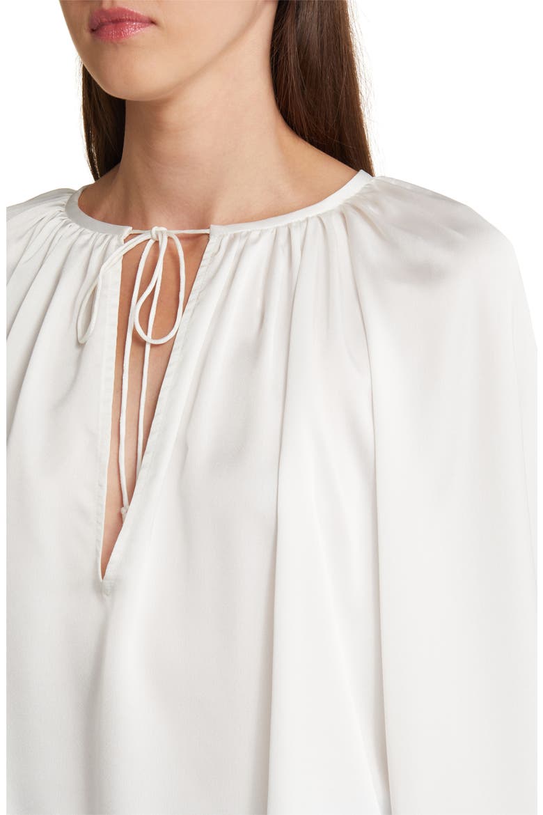 Gathered Neck Blouse, Alternate, color, CREAM