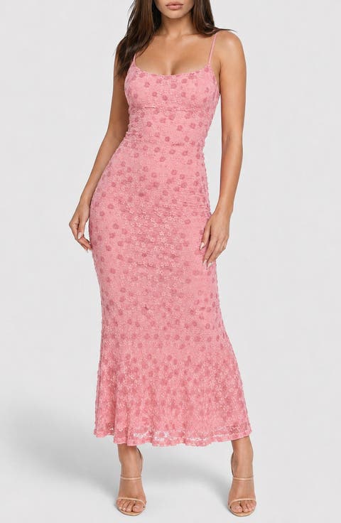 Daisy Lace Bodycon Maxi Dress