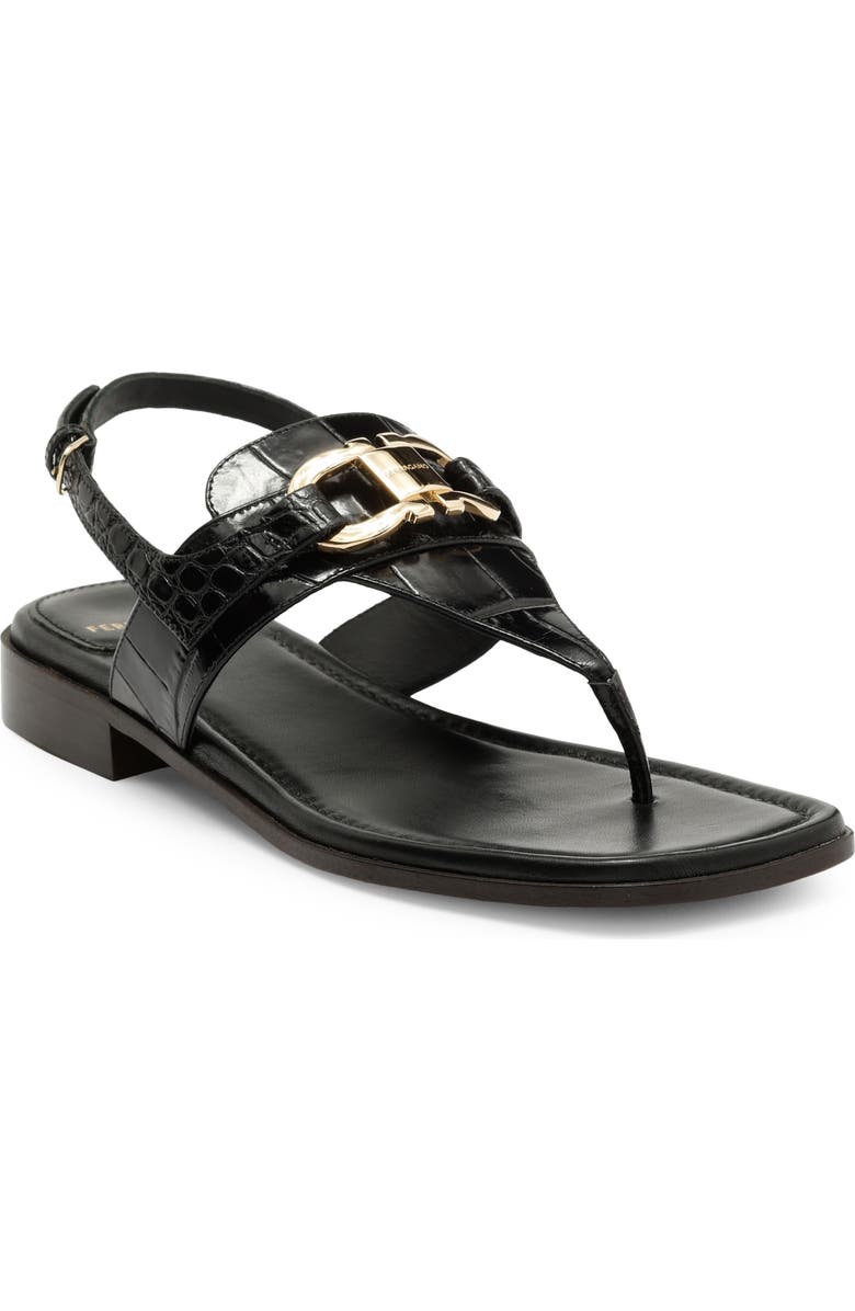 FERRAGAMO Lula Slingback Sandal, Main, color, Black